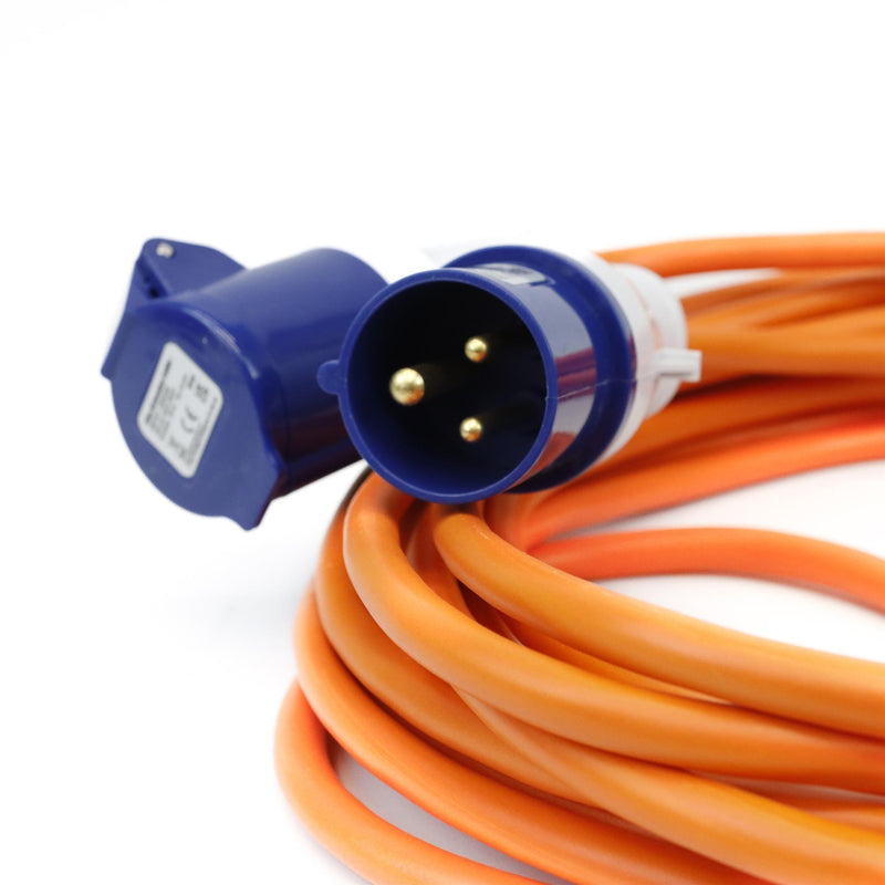 Orange 25 Metre 230v Electric Hook Up Extension Leisurewize - Dynamic Drive