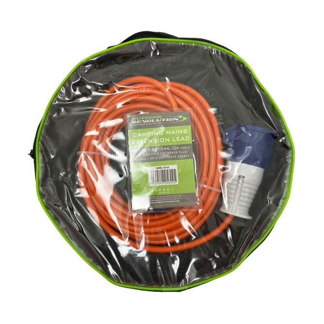 Outdoor Revolution Camping Mains Extension Lead 10m 1.5mm 16A Outdoor Revolution - Dynamic Drive