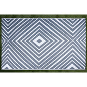 Outdoor Garden Rug Portable Reversible Mat for Decking Patio Prisma Grey/White 150 X 250 cm Plastic Straw ukcampingandleisure - Dynamic Drive