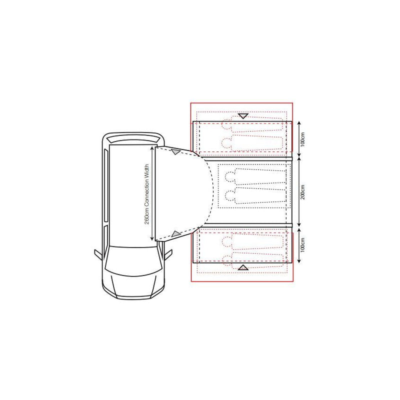 Outdoor Revolution Cayman Combo PC Low Driveaway Awning 180-210cm Outdoor Revolution - Dynamic Drive
