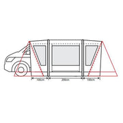 Outdoor Revolution Cayman Combo PC Low Driveaway Awning 180-210cm Outdoor Revolution - Dynamic Drive