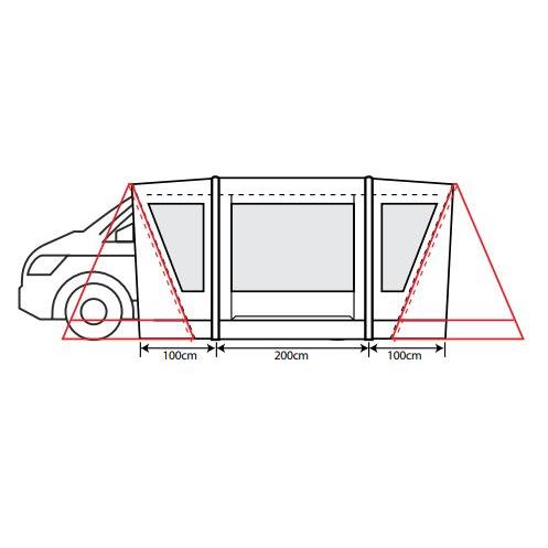 Outdoor Revolution Cayman Combo PC Low Driveaway Awning 180-210cm Outdoor Revolution - Dynamic Drive