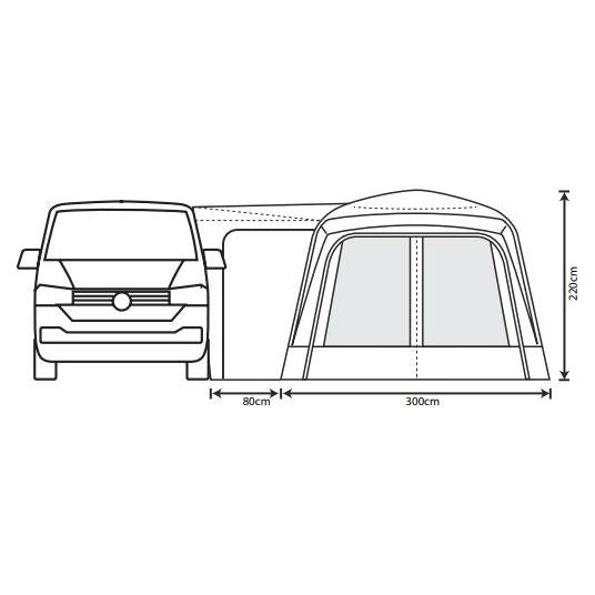 Outdoor Revolution Cayman Inflatable Air High Awning (255-305cm) Outdoor Revolution - Dynamic Drive