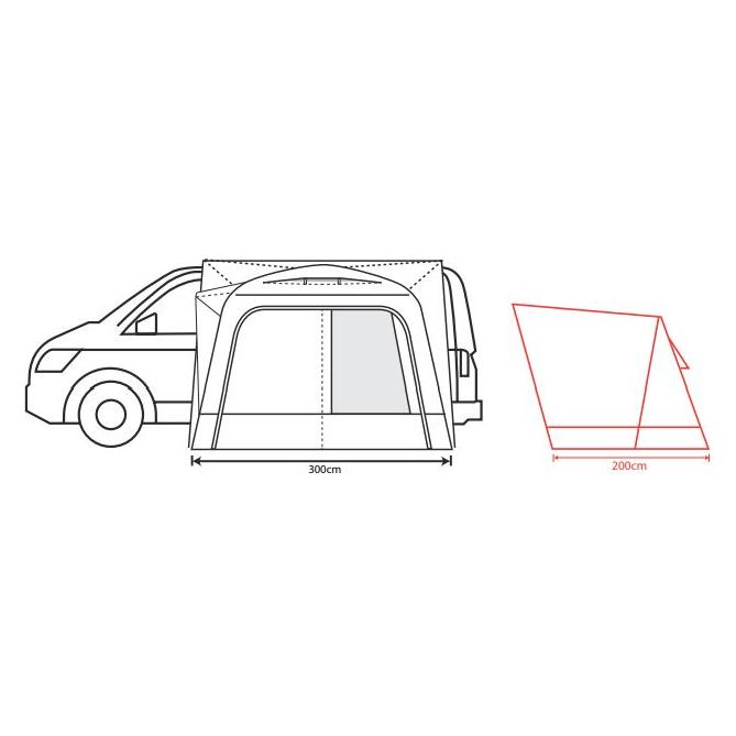 Outdoor Revolution Cayman Inflatable Air High Awning (255-305cm) Outdoor Revolution - Dynamic Drive