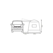 Outdoor Revolution Cayman Outhouse Handi XL Mid Top Drive Away Awning VW T4 T5 Outdoor Revolution - Dynamic Drive