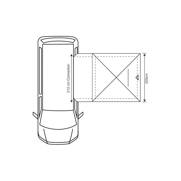 Outdoor Revolution Cayman Outhouse Handi XL Mid Top Drive Away Awning VW T4 T5 Outdoor Revolution - Dynamic Drive