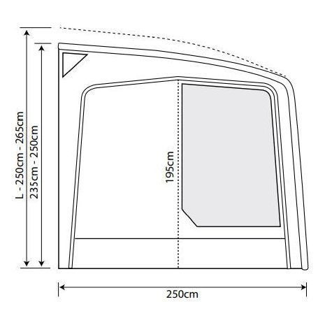 Outdoor Revolution Eclipse Pro 380L Caravan/Motorhome Awning 235-250cm Outdoor Revolution - Dynamic Drive