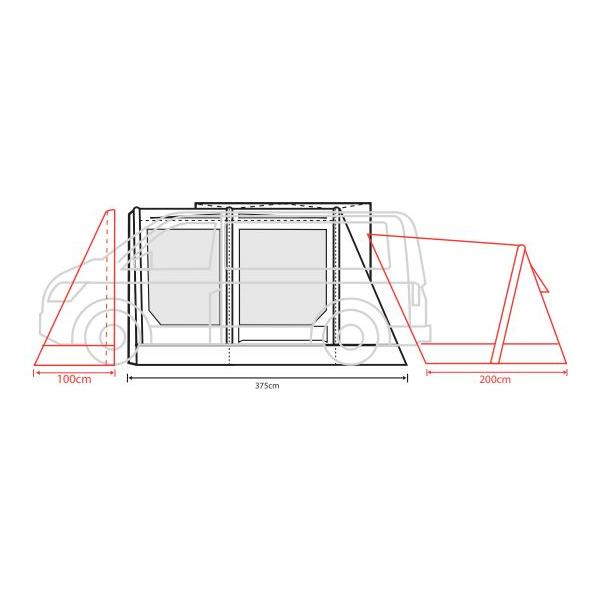 Outdoor Revolution Movelite T3E High Awning (255-305cm) Outdoor Revolution - Dynamic Drive