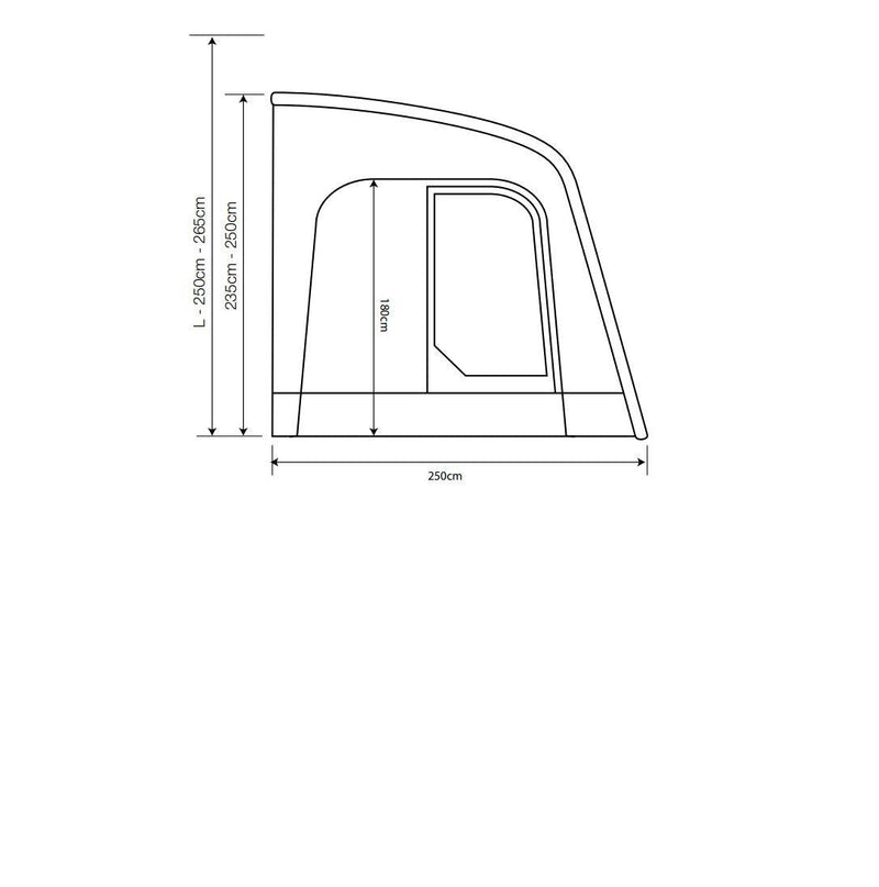Outdoor Revolution Sportlite Air 320L Caravan Awning (250-265cm) Outdoor Revolution - Dynamic Drive
