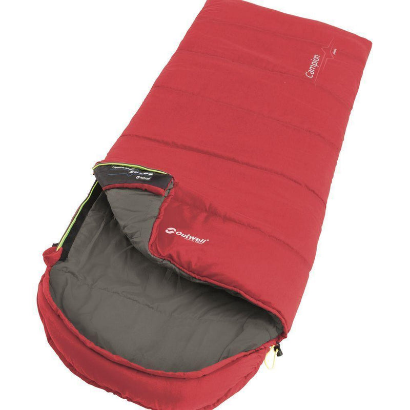 Outwell Campion Junior Kid / Childrens Sleeping Bag Red - 2 Season Outwell - Dynamic Drive