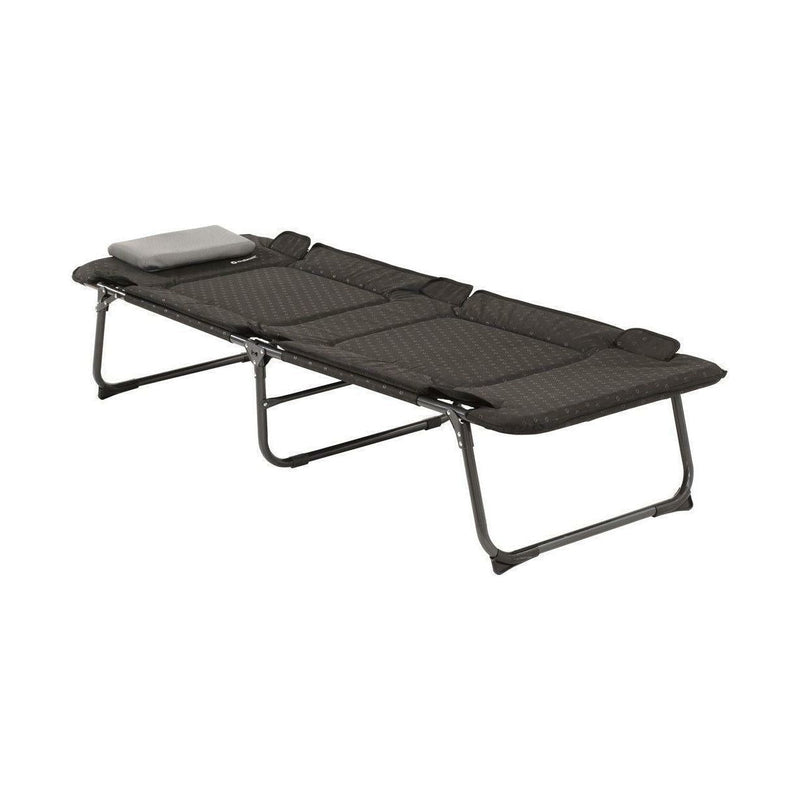 Outwell Pardelas M Foldaway Single Bed / Lounger in Black Camping Outwell - Dynamic Drive