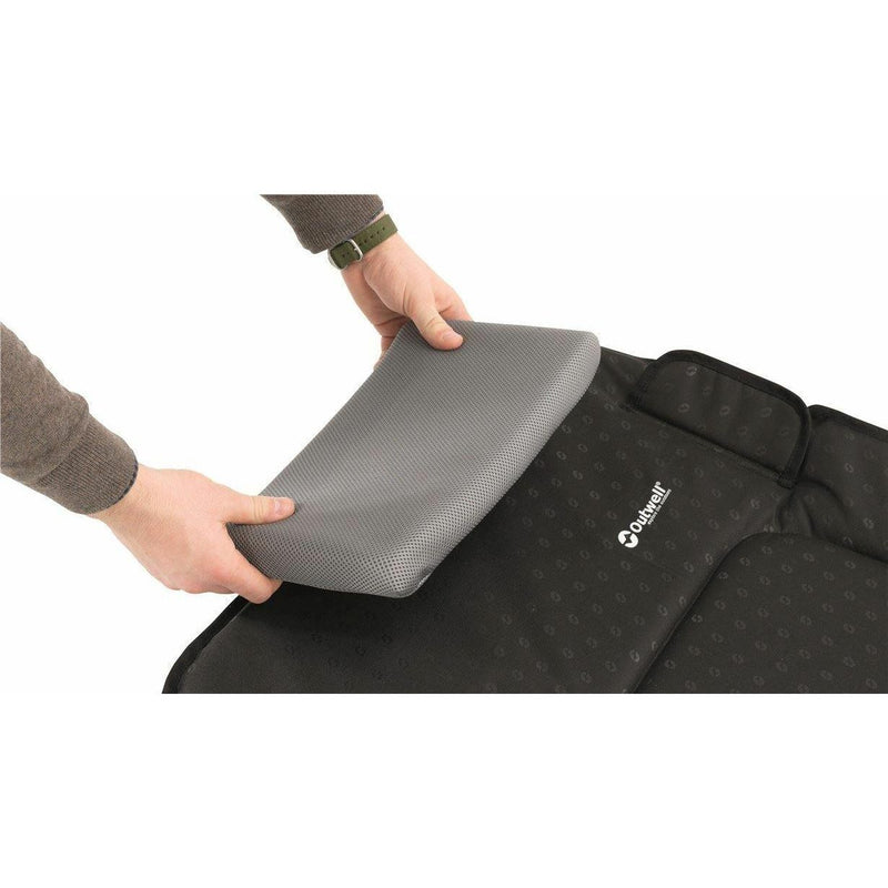 Outwell Pardelas M Foldaway Single Bed / Lounger in Black Camping Outwell - Dynamic Drive
