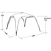 Outwell Summer Lounge Medium 3 x 3 Event Shelter Gazeebo with UPF 50+ Outwell - Dynamic Drive