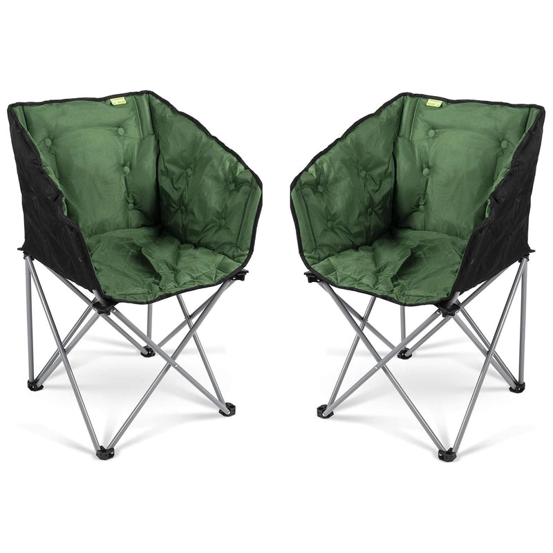 Pair of Kampa Padded Camping Tub Chair Kampa KAM-9120001417 x2 - Dynamic Drive