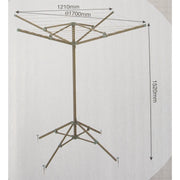 Portable 4 Arm Aluminium Clothes Line Camping Caravan Washing Airer Dryer Via Mondo - Dynamic Drive