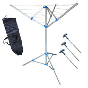 Portable Aluminium Clothes Line Via Mondo Camping Caravan Washing Airer Dryer Via Mondo - Dynamic Drive