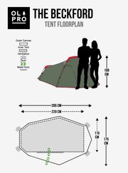 Olpro Beckford Lightweight 2 Person Tent (Ripstop) (Ex Voyager) Olpro - Dynamic Drive