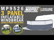 Maypole 3 Panel Inflatable Windbreak 600cm Maypole - Dynamic Drive