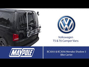 Menabo Bike Rack Cycle Carrier Tailgate Fits Vw T6 Transporter Campervan ukcampingandleisure - Dynamic Drive