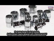 Sealey 12pc 3/8" Drive Deep Lock On Socket Set 8-19mm Works on 85% Rounded Nuts Sealey - Dynamic Drive