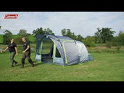 Coleman Tunnel Tent Meadowood 4 Person Black Out Bedrooms Grey Camping Garden Coleman - Dynamic Drive