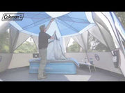Coleman Cortes Octagon 8 Person Dome Glamping Yurt Camping Family Tent Blue Coleman - Dynamic Drive