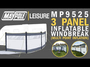 Maypole 3 Panel Inflatable Camping Windbreak with Windows L480cm x H140cm Maypole - Dynamic Drive