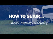 Leisurewize Campervan Mercury 350 Drive Away Pole Awning Low Top 180-210 Charcoal VW T5. T6 Leisurewize - Dynamic Drive