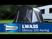 Leisurewize Campervan Mercury 350 Drive Away Pole Awning Low Top 180-210 Charcoal VW T5. T6 Leisurewize - Dynamic Drive