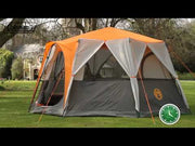 Coleman Cortes Octagon 8 Person Dome Glamping Yurt Camping Family Tent Blue Coleman - Dynamic Drive