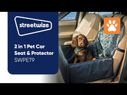 Dog Car Front Seat Cover Pet Safety Protector Hammock Waterproof Mat & Seatbelt Streetwize - Dynamic Drive
