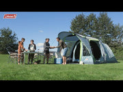 Coleman Tunnel Tent Meadowood 4 Person Black Out Bedrooms Grey Camping Garden Coleman - Dynamic Drive