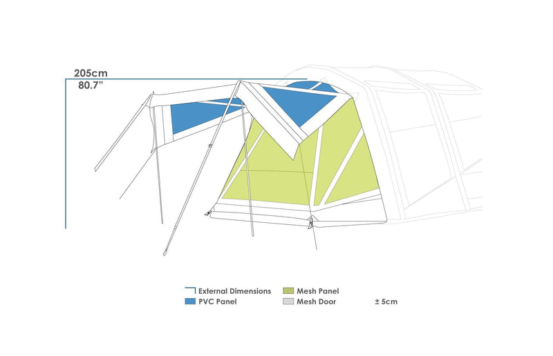 Zempire Pro TL TC Awning Wall Set V2 Tent Accessory Zempire - Dynamic Drive