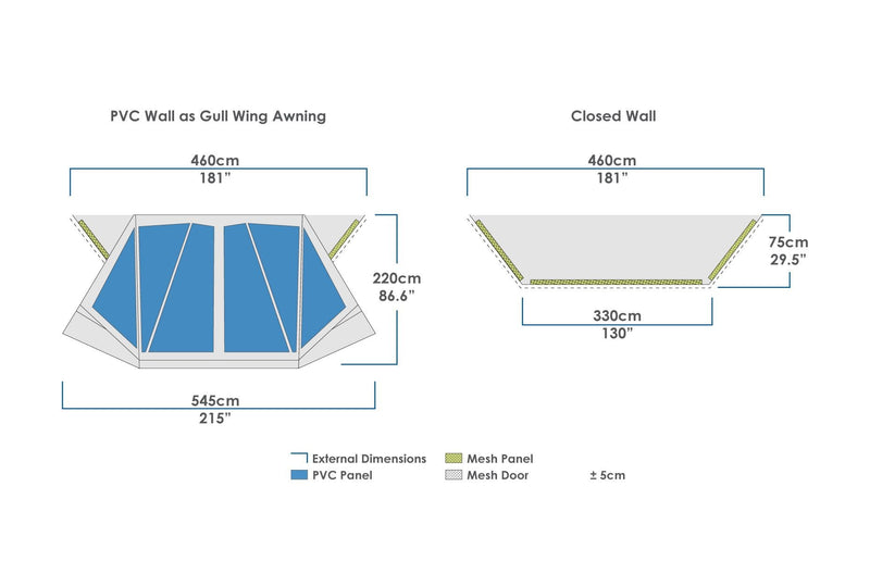 Zempire Pro TXL Awning Wall Set V2 Tent Accessory Zempire - Dynamic Drive