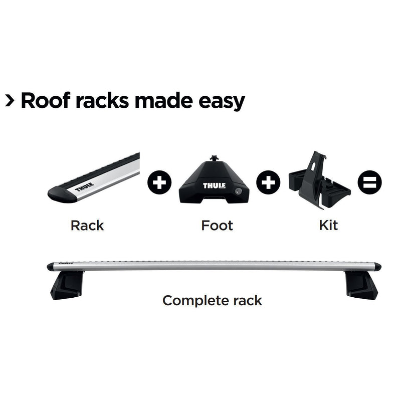 Thule ProBar Evo Roof Bars Aluminum fits Audi A5 Sportback 2009-2016 5 doors with Normal Roof Thule - Bars 4 Cars