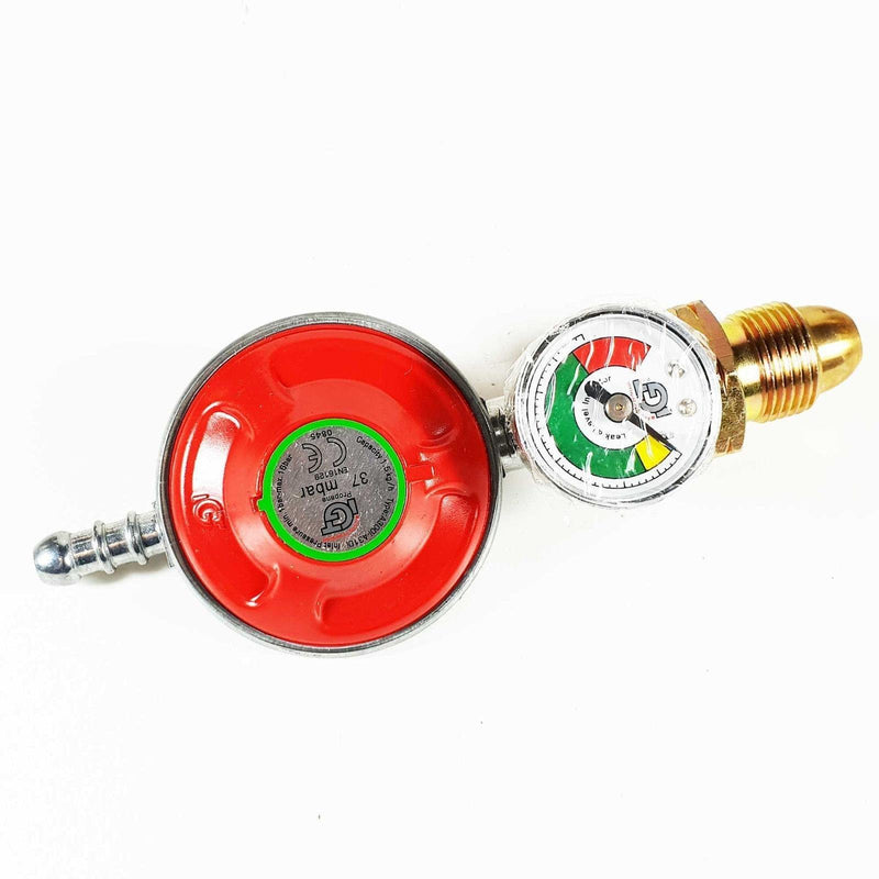 Propane Gas Regulator With Gas Pressure Gauge Crusader - Dynamic Drive