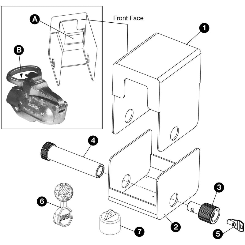 Purpleline Saracen High Security Hitch Lock - Fits Williams Trailers / Knott Purpleline - Dynamic Drive