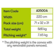 Quest Falcon 220 Super Lightweight Poled Caravan Porch Awning 2022 Quest - Dynamic Drive