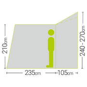 Quest Falcon AIR 300 HIGH Inflatable Drive Away Campervan Awning 240-270cm Quest - Dynamic Drive