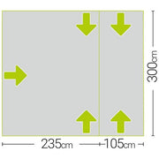 Quest Falcon HIGH Drive Away Campervan Awning Pole 240-270cm Quest - Dynamic Drive
