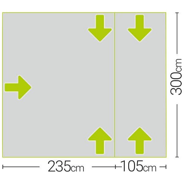 Quest Falcon HIGH Drive Away Campervan Awning Pole 240-270cm Quest - Dynamic Drive