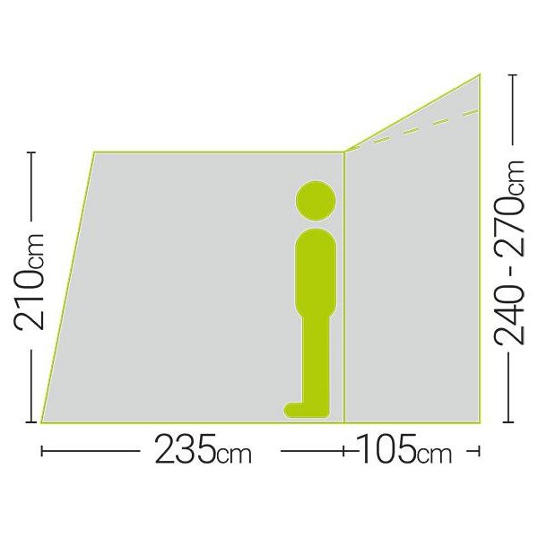 Quest Falcon HIGH Drive Away Campervan Awning Pole 240-270cm Quest - Dynamic Drive