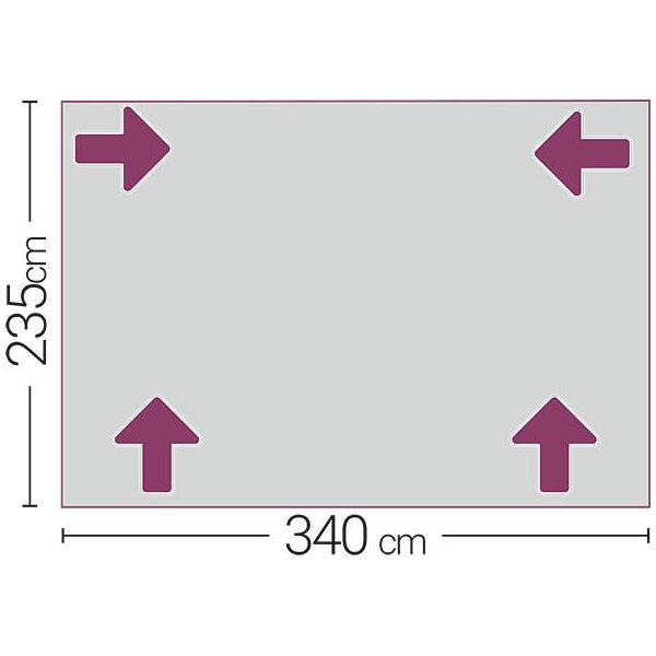 Quest Premium Steel Poled Kensington Caravan Porch Awning Any Season Quest - Dynamic Drive