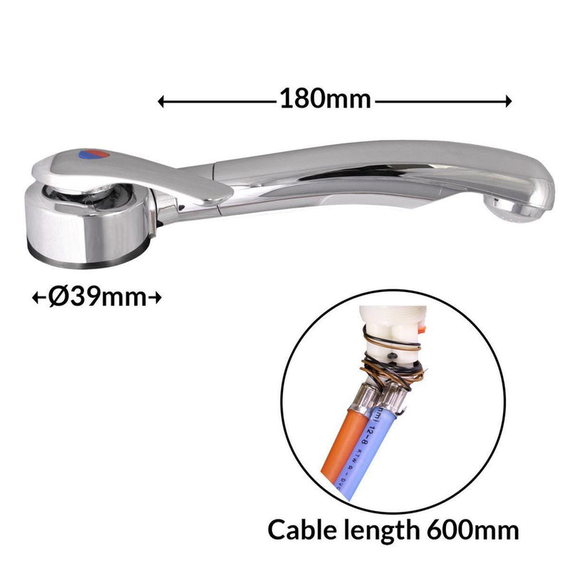 Reich Twist Single Lever Mixer Tap, R/H, Chrome, 45 Degree Angle Spout, 48m Reich - Dynamic Drive