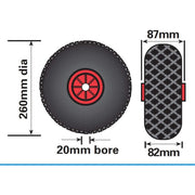 Replacement Pneumatic 260mm Jockey Wheel for 48mm Jockey Wheel fits MP437 Maypole - Dynamic Drive
