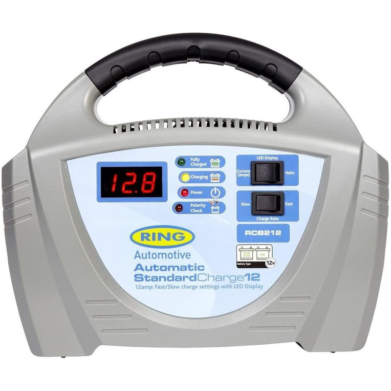 Ring RCB212 12V Battery Charger, 12A Charger for Vehicles Up to 3.0L, Charger for Lead Acid and Gel Batteries, Protects Against Overcharging Ring Automotive - Dynamic Drive