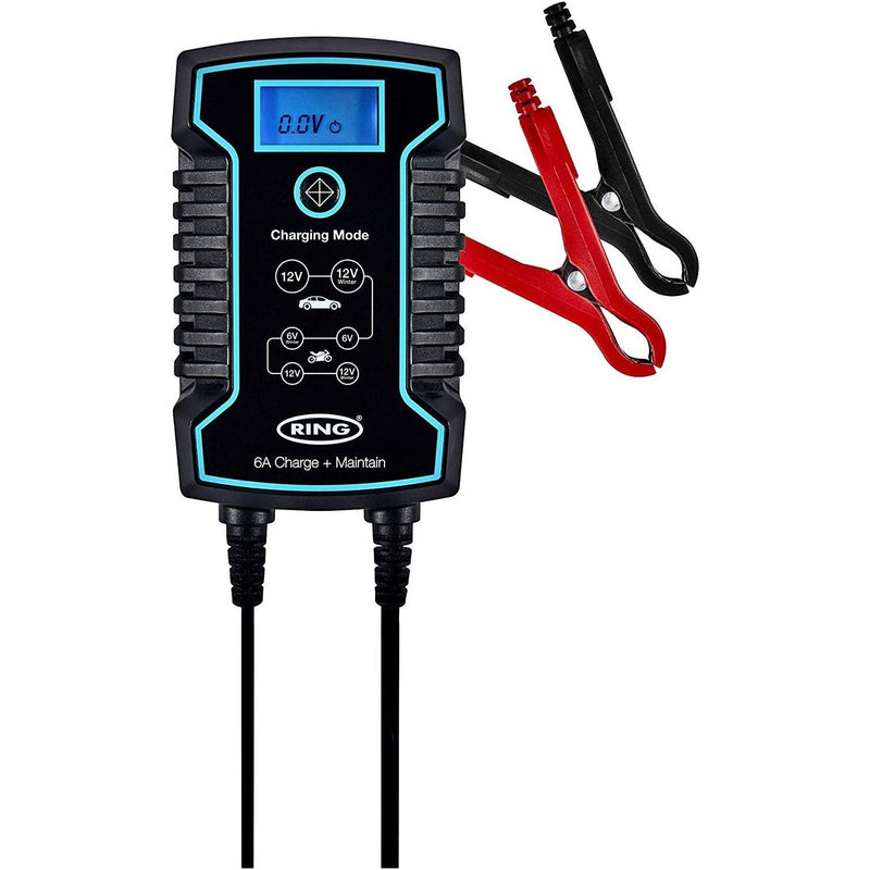 Ring RSC806 12v 6A Car Motorbikes Maintenance Start/Stop Smart Battery Charger Ring Automotive - Dynamic Drive