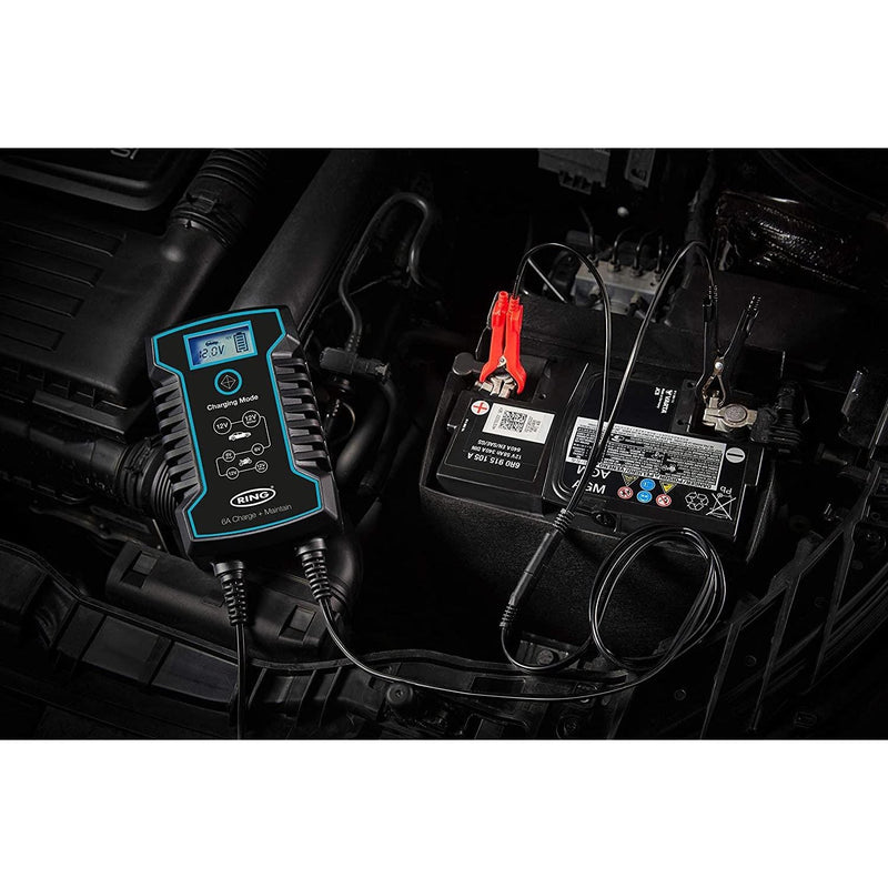 Ring RSC806 12v 6A Car Motorbikes Maintenance Start/Stop Smart Battery Charger Ring Automotive - Dynamic Drive