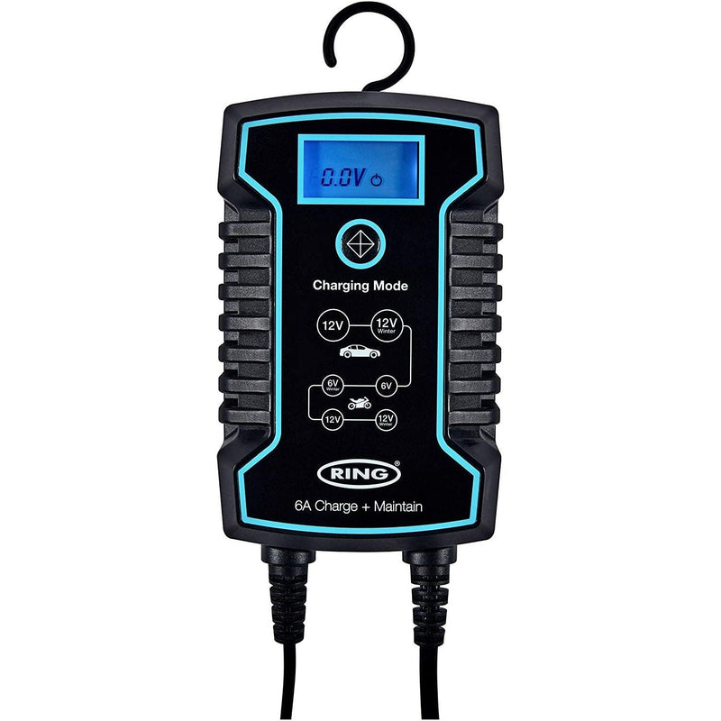 Ring RSC806 12v 6A Car Motorbikes Maintenance Start/Stop Smart Battery Charger Ring Automotive - Dynamic Drive