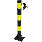 Round Heavy Duty Folding Bolt Down Security Parking Post Bollard Driveway Streetwize - Dynamic Drive